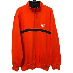 Antigua Clemson Tigers Pullover Sweatshirt Quarter Zip Medium